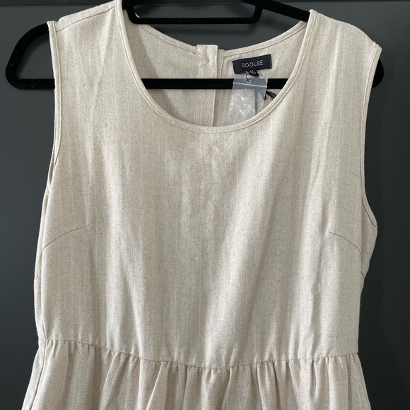 Linen knee length dress Roolee - Picture 5 of 9